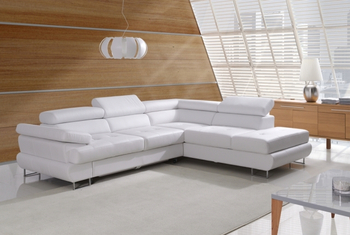 Luton narożnik rozkładany z pojemnikiem i zagłówkami